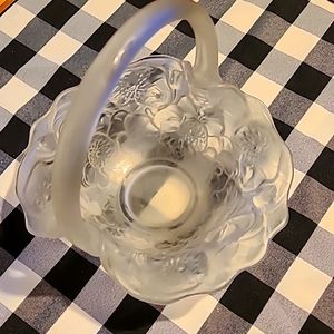 Glass decorative basket